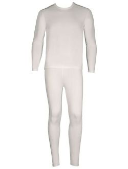 SLM ThermaTek Men's Microfiber Fleece Thermal Underwear Two Piece Long Johns Set