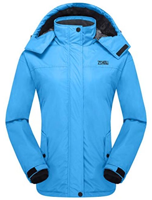 ZSHOW Women's Mountain Ski Jacket Waterproof Fleece Lined Winter Snow Coat