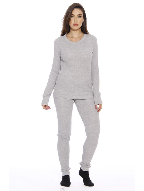Just Love Thermal Underwear Set for Women (Grey, Small)