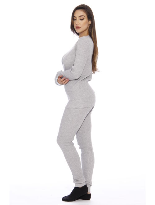 Just Love Thermal Underwear Set for Women (Grey, Small)