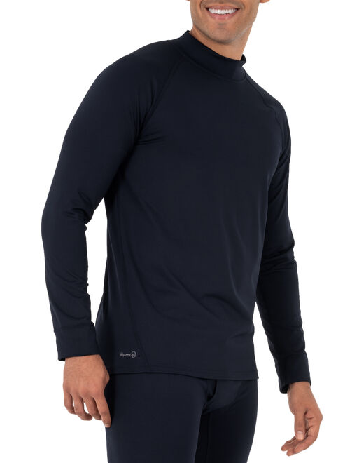 Russell Men's Long-Sleeve Heavyweight Fleece Baselayer Mockneck Thermal Underwear Shirt