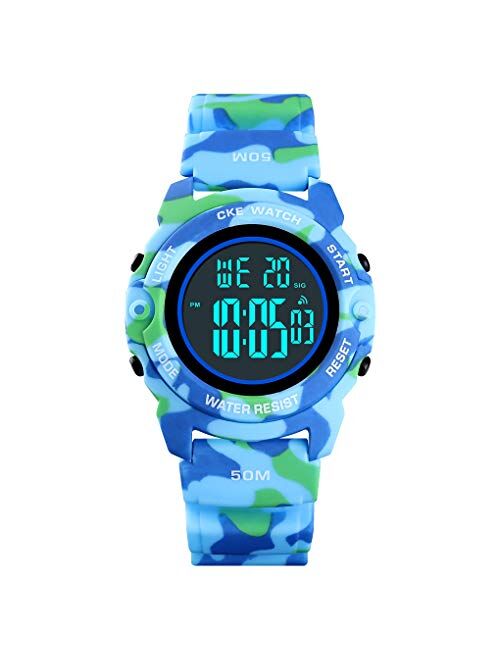 Kids Digital Sports Watch Ultra Thin and Comfortable Child Wrist Watches for Boys Girls with Waterproof Stopwatch Alarm LED Screen