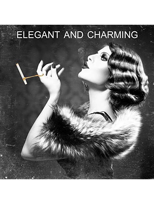 2 Pieces Rose Ring Cigarette Holder, Finger Cigarette Holder Ring, Elegant Lady/Gentleman Smoker Cigarette Holder Ring, Cigarette Holder for Women and Men (0.63 Inch)
