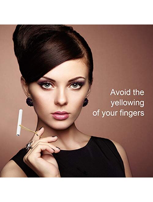 2 Pieces Holder Ring, Finger Holder Ring, Elegant Holder Ring, Lady Smoker Holder Ring, Cigarette Holder for Women and Men (0.63 Inch)
