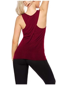 Workout Tank Tops for Women - Cross Back Running Muscle Tank Sport Exercise Gym Yoga Tops Athletic Shirts