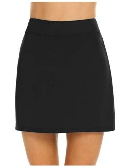 Women's Skorts Pleated Cute Skirts with Pocket Solid Color Sports Shorts