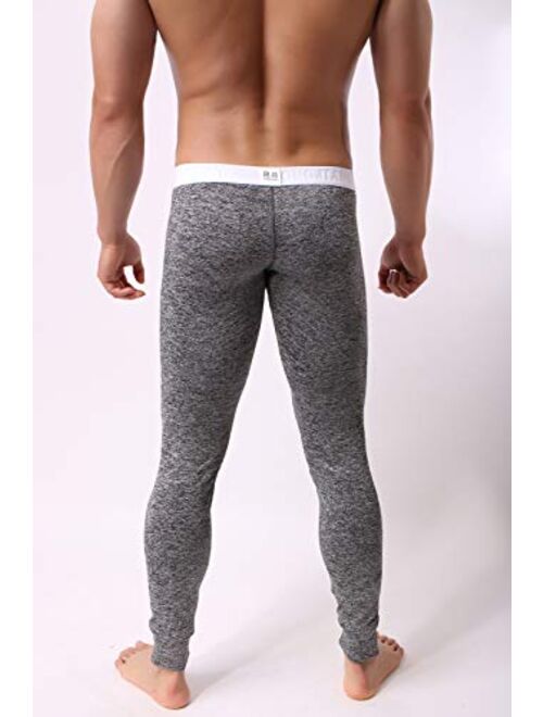 Buy KAMUON Mens Low Rise Pouch Underwear Pants Long Johns Thermal ...