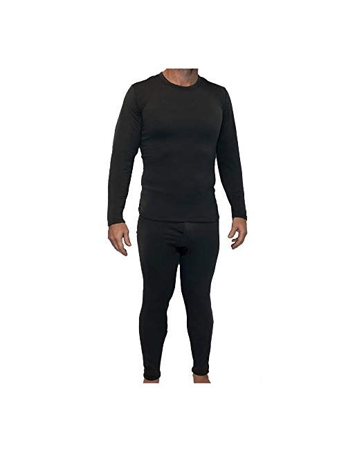 Snow Love Z-Tex Men's Ultra Soft Fleece Lined Thermal Underwear Set with Fly