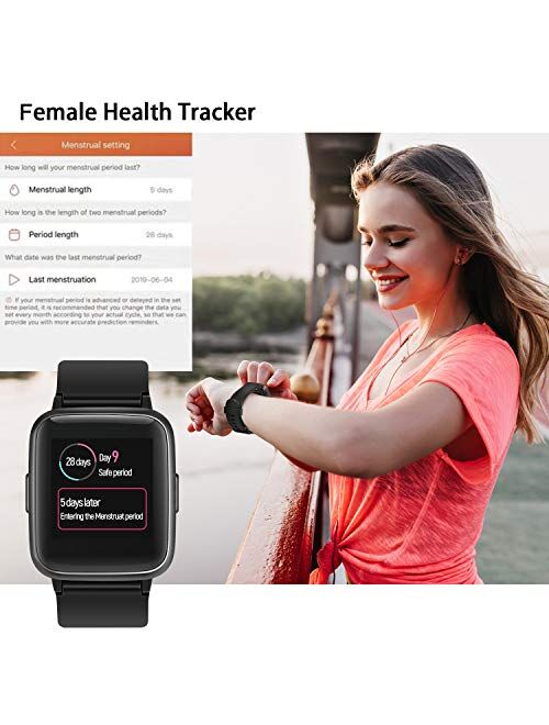 BUDAOLIU Updated Version Smart Watch for Android and iOS Phone,Fitness Tracker with Heart Rate Monitor Pedometer Sleep Tracker,Waterproof Smartwatch Compatible with iPhon