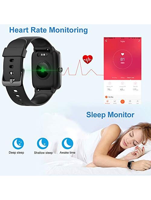 Willful Smart Watch for Android Phones and iOS Phones Compatible iPhone Samsung, IP68 Swimming Waterproof Smartwatch Fitness Tracker Fitness Watch Heart Rate Monitor Watc