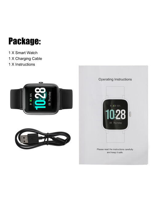 2021 Newest Smart Watch for Android and iOS Phones, Fitness Tracker Health Tracker Heart Rate Monitor Sleep Tracker, IP68 Waterproof Smartwatch for Women Men Kids