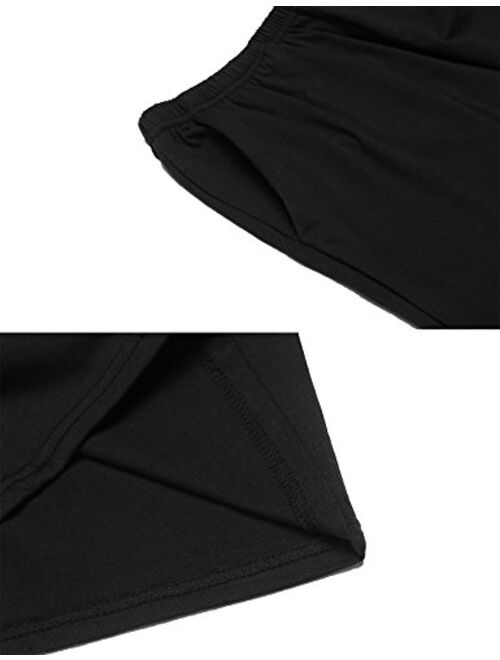 Ekouaer Pajama Bottoms Womens Soft Sleep Shorts Cotton Solid Sleepwear Pants with Pockets S-XXL
