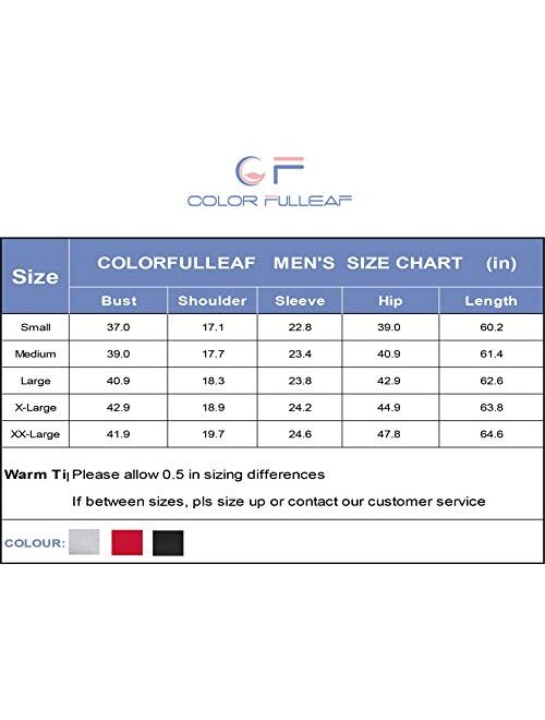 COLORFULLEAF Men's Cotton Thermal Underwear Union Suits Henley Onesies Base Layer
