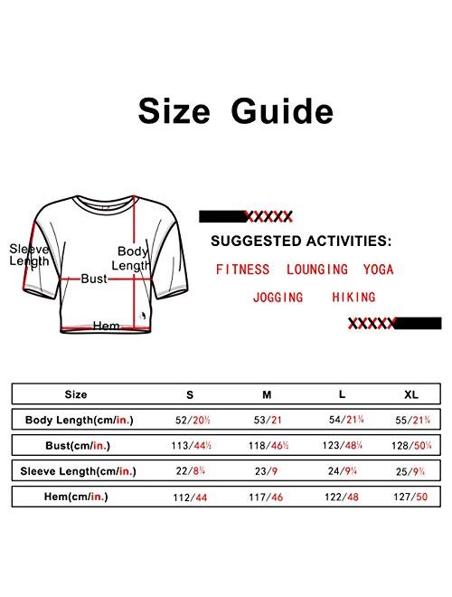 icyzone Open Back Workout Top Shirts - Yoga t-Shirts Activewear Exercise Crop Tops for Women