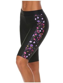 Women's Swim Capris UV Board Shorts Rash Guard Swimsuit Pants Swimwear S-XXL