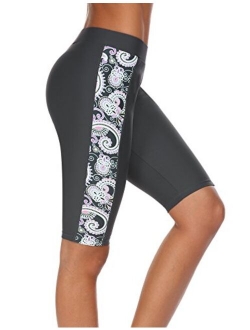 Women's Swim Capris UV Board Shorts Rash Guard Swimsuit Pants Swimwear S-XXL