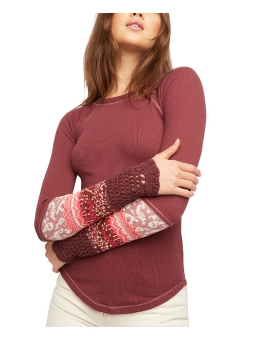 Free People In The Mix Cuff Thermal Top