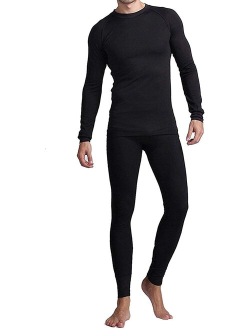 American Classics Mens Thermal Underwear Set, 100% Cotton Fleece Long Johns for Men Extreme Cold Winter