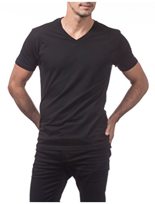 Pro Club Men's Lightweight Ringspun Cotton Short Sleeve V-Neck T-Shirt