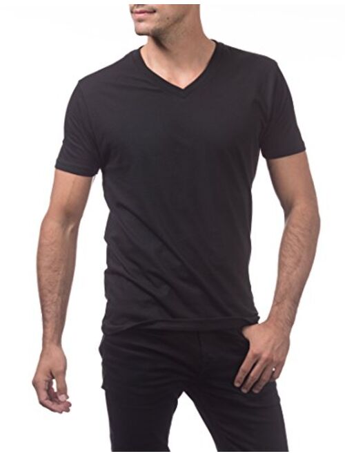 Pro Club Men's Lightweight Ringspun Cotton Short Sleeve V-Neck T-Shirt
