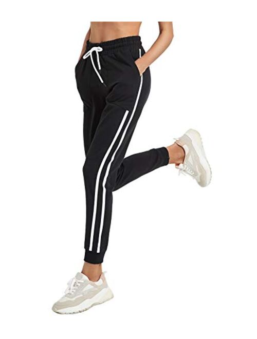 PULI Women's Running Jogger Sweatpants Lounge Workout Lightweight Legging Sweat Pants Pockets