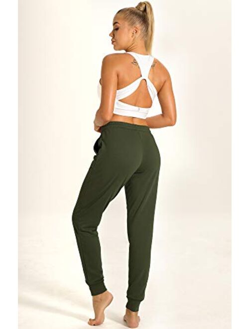 icyzone Women's Active Joggers Sweatpants - Athletic Yoga Lounge Pants with Pockets