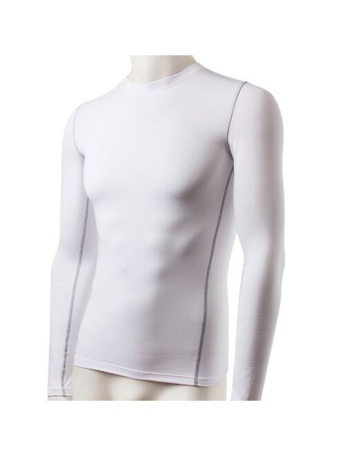 Men Plush Base Layer Long Sleeve Thermal Underwear Tops Winter Undershirt