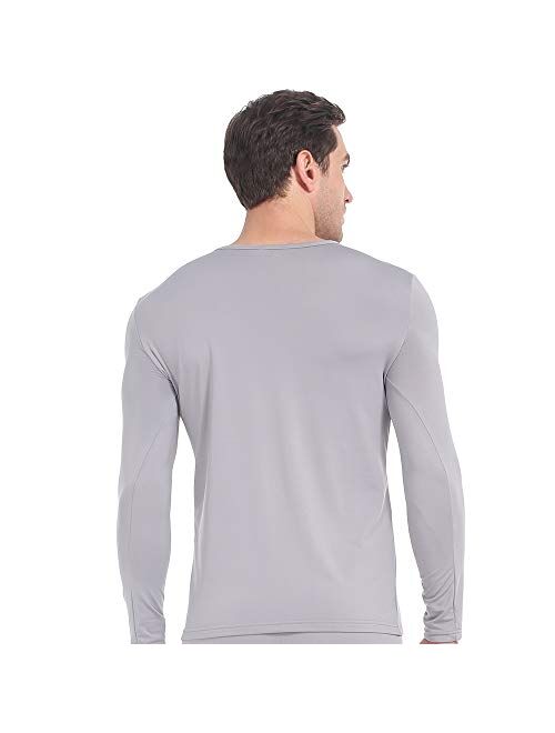 MANCYFIT Mens Thermal Shirts Fleece Lined Top Long Sleeve Compression Base Layer