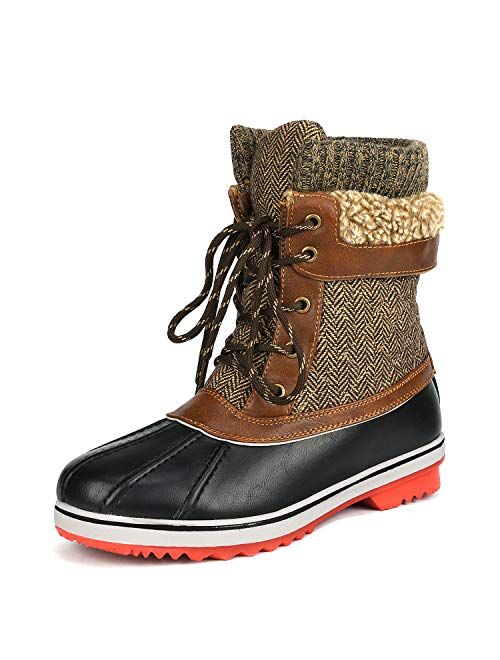 DREAM PAIRS Women's Mid Calf Winter Snow Boots