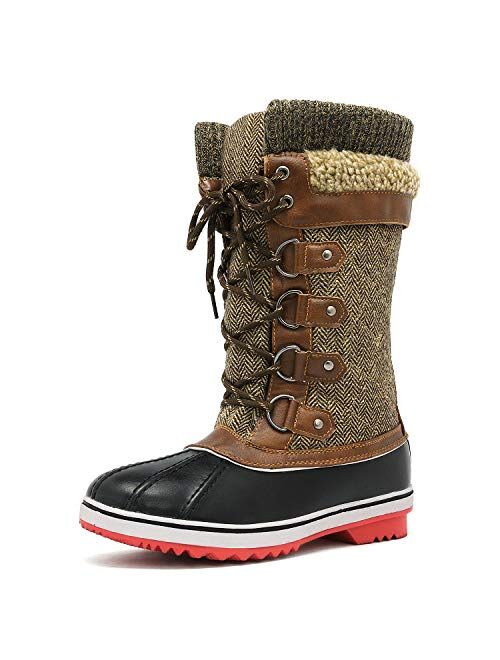 DREAM PAIRS Women's Mid-Calf Winter Snow Boots