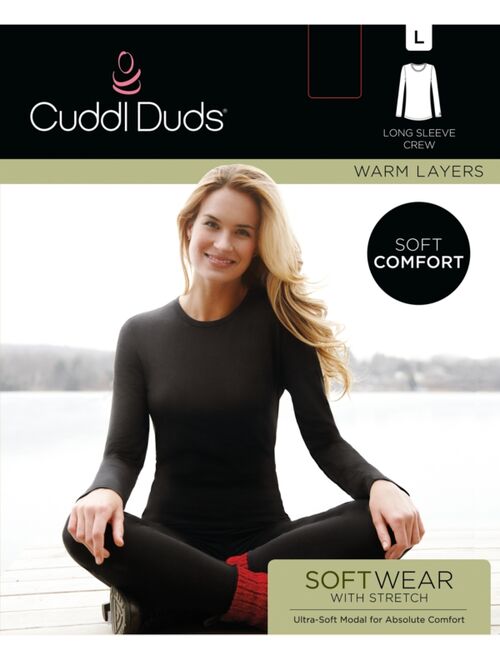 Cuddl Duds Women's Softwear Stretch Long Sleeve Crew Shirt