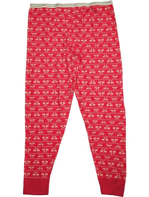 Hanes Womens X-Temp Thermal Underwear Pant - Solids and Printed Bottoms, 41029 Reindeer Love / XXX-Large