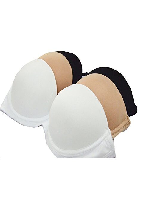 Vogue's Secret Women's Push Up Strapless Bra Convertible Underwire Thick Padded T-Shirt Multiway Bras