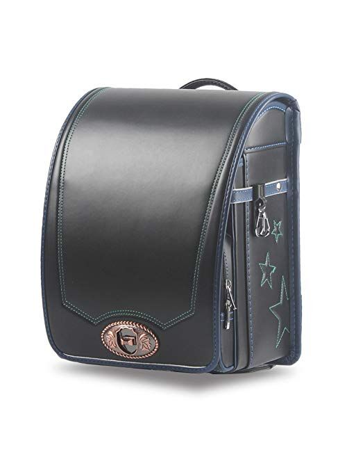Ransel Randoseru Semi-automatic Japanese school bags PU leather for girls boys