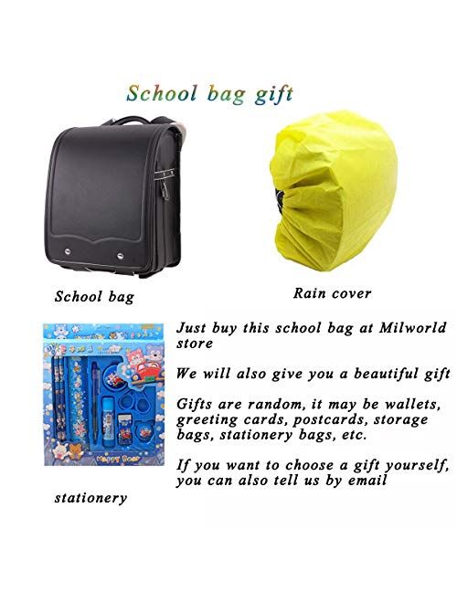 ransel randoseru japanese fully-automatic school bags Senior waterproof PU leather