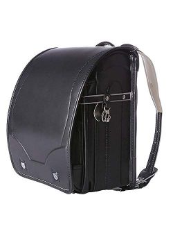 ransel randoseru girls and boys backpack japanese automatic lock school bags Senior PU leather