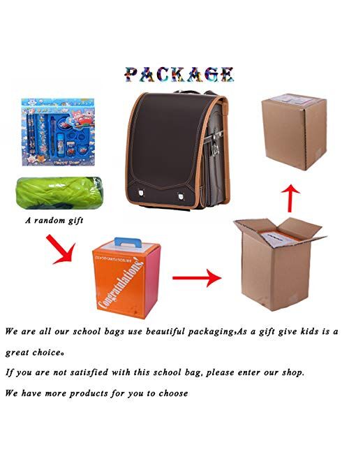 ransel randoseru backpack automatic school bag girls and boys PU leather send gift