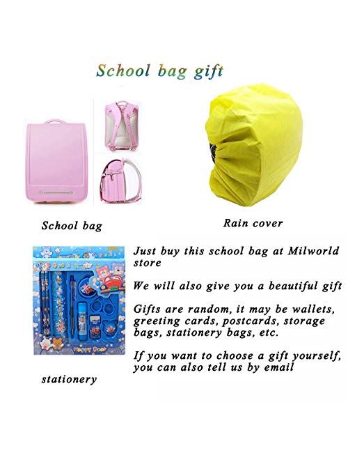 ransel randoseru japanese semi-automatic school bags Senior PU leather give small gift
