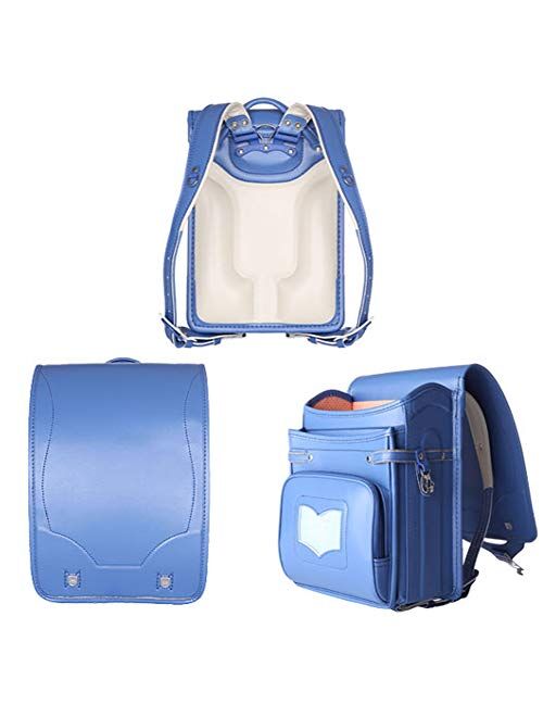 Ransel Randoseru automatic Lock Japanese school bags for girls boys PU Leather