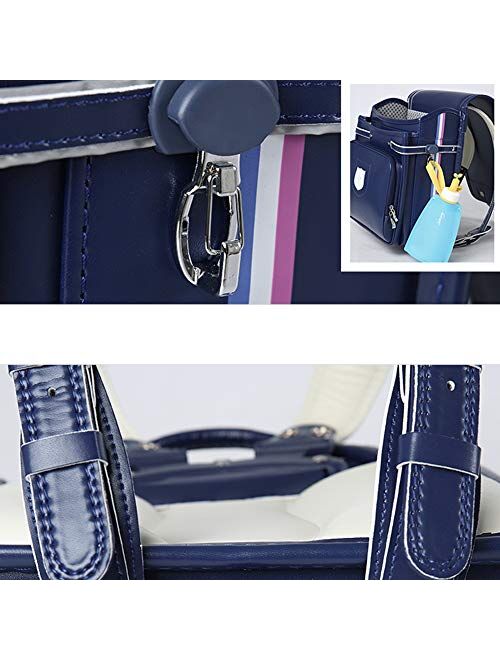 Ransel Randoseru automatic Lock Japanese school bags for Girls Boys PU leather