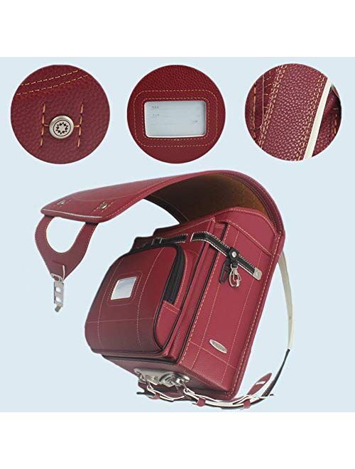 Ransel Randoseru Automatic Japanese school bags for girls boys Senior PU leather
