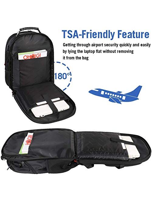 YOREPEK Rolling Backpack with Wheels, Backpack on Wheels for Men Women Adults,17 inch Wheeled Roller Computer Rucksack for Travel Bag for Men Women