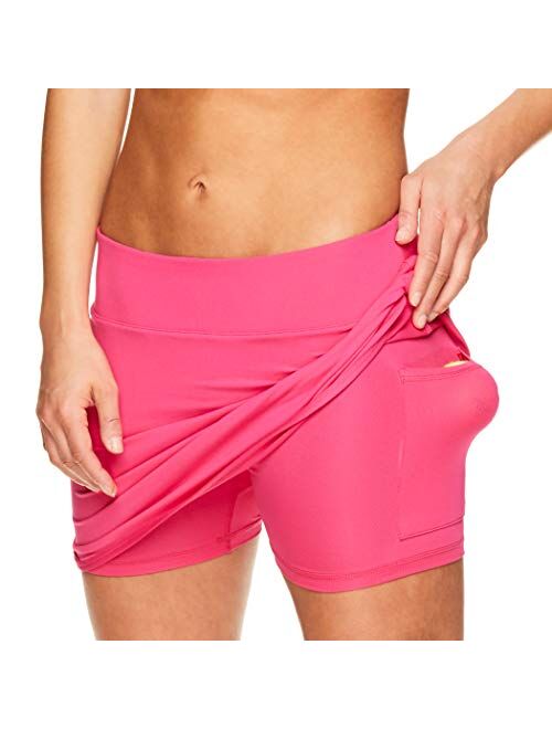 HEAD Women's Athletic Tennis Skirt with Ball Pocket - Workout Golf Exercise & Running Skort