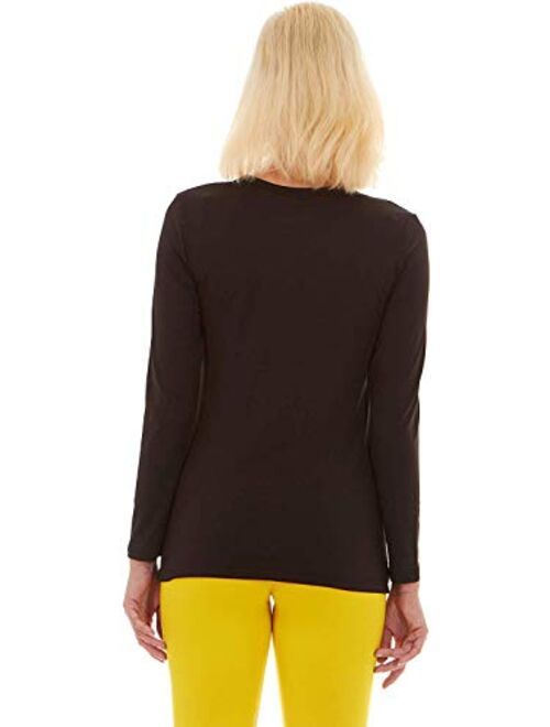 Bodtek Womens Thermal Underwear Shirt Premium Fleece Lined Long Sleeve Baselayer Top
