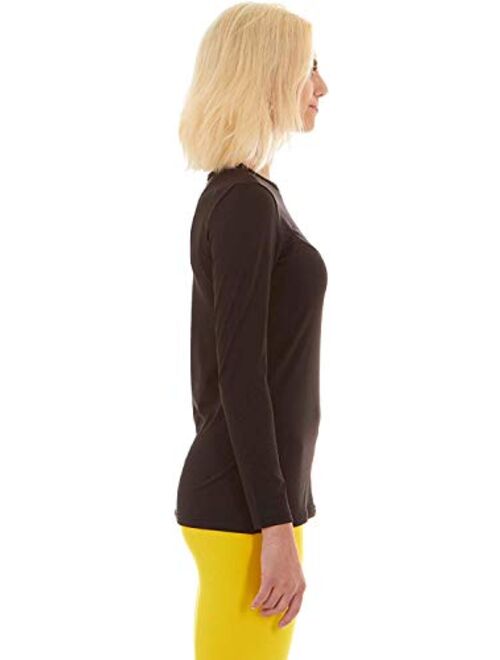 Bodtek Womens Thermal Underwear Shirt Premium Fleece Lined Long Sleeve Baselayer Top