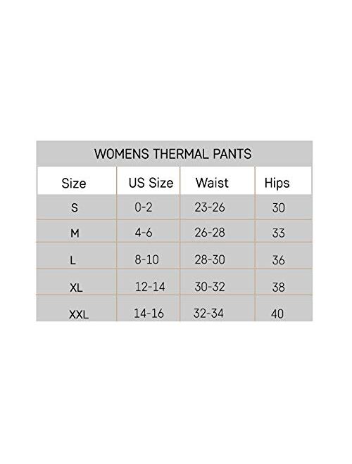 3 Pack: Women's Thermal Underwear Base Layer Fleece Lined Compression Pants Leggings