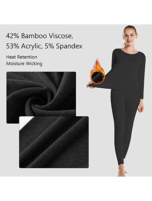 BAMBOOL Cool Women's Thermal Underwear Set Bamboo Viscose