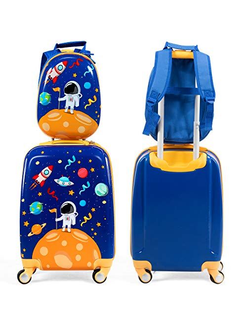 HONEY JOY 2 Pcs Kids Carry On Luggage
