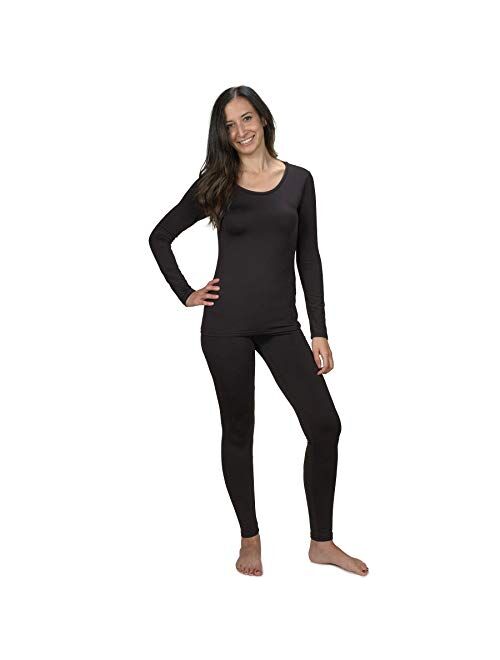 Women's Ultra Soft Thermal Underwear Long Johns Set with Fleece Lined All