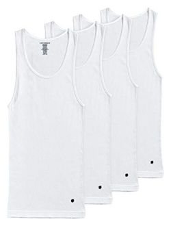 Men's Classic A-Shirt Undershirt Tank Top (4 Pack)